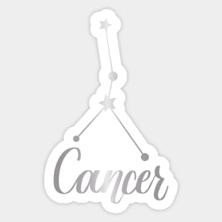 Cancer Zodiac Constellation in Silver Sticker